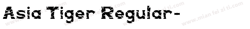 Asia Tiger Regular字体转换